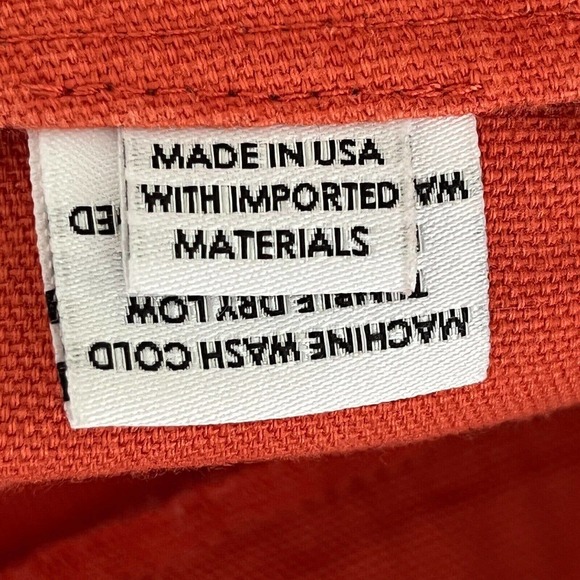 Esby Apparel Pants Women's 6 Orange Cotton Canvas Wide Leg High Rise Boho 70s - Picture 10 of 11